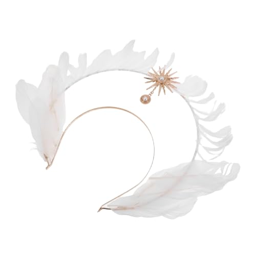 NIYANGLE Halloween-Dekorationen Göttin Kopfschmuck Kopfbedeckung der Göttin Krone der Krone Kopfschmuck Zubehör Braut Stirnband Prinzessin Stirnband Plastik Weiß NIYANGLE Halloween-Dekorationen Göttin Kopfschmuck Kopfbedeckung der Göttin Krone der Krone Kopfschmuck Zubehör Braut Stirnband Prinzessin Stirnband Plastik Weiß von NIYANGLE