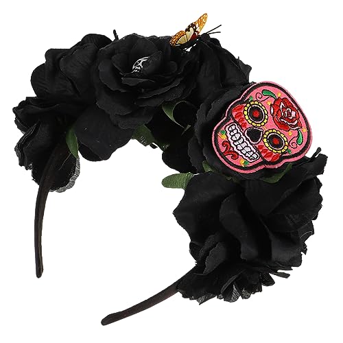 NIYANGLE Halloween Haarreif mit und Schwarzen Rosen Dekoratives Stirnband für Damen Geeignet als Halloween Kostüm Accessoire und Fotoshooting Requisite NIYANGLE Halloween Haarreif mit und Schwarzen Rosen Dekoratives Stirnband für Damen Geeignet als Halloween Kostüm Accessoire und Fotoshooting Requisite von NIYANGLE