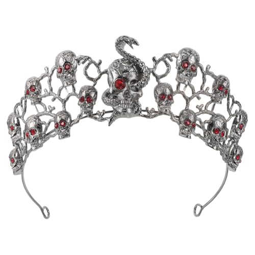 NIYANGLE Halloween Tiara: Retro Barock Krone Kopfschmuck - Strass Stirnband - Tiara Krone für Halloween Party Cosplay NIYANGLE Halloween Tiara: Retro Barock Krone Kopfschmuck - Strass Stirnband - Tiara Krone für Halloween Party Cosplay von NIYANGLE