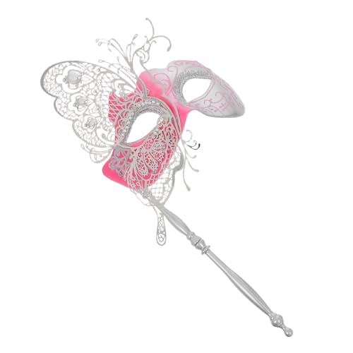NIYANGLE Metallic Venezianische Schmetterlings-masquerade Maske mit Stab Leichte Damen Kostüm Accessoires für Mardi Gras Party Halloween Ball und Karneval NIYANGLE Metallic Venezianische Schmetterlings-masquerade Maske mit Stab Leichte Damen Kostüm Accessoires für Mardi Gras Party Halloween Ball und Karneval von NIYANGLE