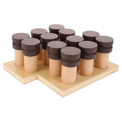 NIYANGLE Montessori aus Holz mit Geruchssinn Fläschchen für Kleinkinder Stimulierendes Riechspiel zur Frühförderung und Entwicklung von Wahrnehmungskompetenzen NIYANGLE Montessori aus Holz mit Geruchssinn Fläschchen für Kleinkinder Stimulierendes Riechspiel zur Frühförderung und Entwicklung von Wahrnehmungskompetenzen von NIYANGLE