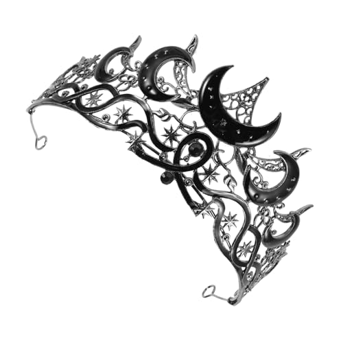 NIYANGLE Moon und Stern Glitzer Diadem Hochzeit Tiara für Braut Vielseitiges Strass Haarband für Geburtstag Halloween Party Bühnenauftritte und Cosplay NIYANGLE Moon und Stern Glitzer Diadem Hochzeit Tiara für Braut Vielseitiges Strass Haarband für Geburtstag Halloween Party Bühnenauftritte und Cosplay von NIYANGLE
