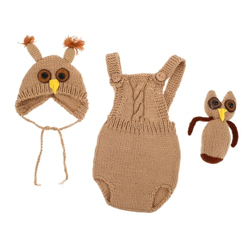 NIYANGLE Neugeborenen Fotoshooting Outfit Handgestrickt Eulen Kostüm Mütze Fotografie Requisiten Jungen Mädchen Neugeborenen Strickkleidung Weiche Fotoshooting Kleidung NIYANGLE Neugeborenen Fotoshooting Outfit Handgestrickt Eulen Kostüm Mütze Fotografie Requisiten Jungen Mädchen Neugeborenen Strickkleidung Weiche Fotoshooting Kleidung von NIYANGLE