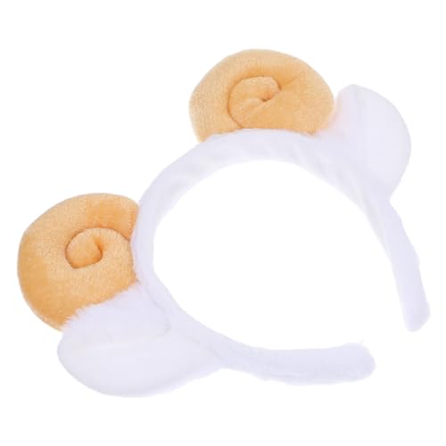 NIYANGLE Plüsch Schafhorn Haarreif Weiches Tierohren Stirnband Leichtes Cosplay Zubehör Unisex Komfortabel Modisch Für Kostüm Partys NIYANGLE Plüsch Schafhorn Haarreif Weiches Tierohren Stirnband Leichtes Cosplay Zubehör Unisex Komfortabel Modisch Für Kostüm Partys von NIYANGLE