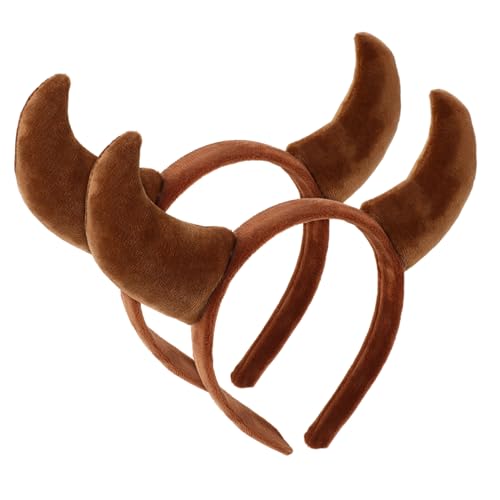 NIYANGLE Plüsch Teufelshorn Haarreif Kuscheliges Kuhhorn Stirnband für Halloween Cow Cosplay Bequemes Gothic Kostüm Haarband für Party und Fasching NIYANGLE Plüsch Teufelshorn Haarreif Kuscheliges Kuhhorn Stirnband für Halloween Cow Cosplay Bequemes Gothic Kostüm Haarband für Party und Fasching von NIYANGLE