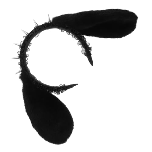NIYANGLE Punk Spitzen Stirnband mit Nieten Spitzen-hasenohren Haarreif für Halloween Gothic Party Handgefertigt Komfortabel Einzigartiger Steampunk Stil für Cosplay und Karneval NIYANGLE Punk Spitzen Stirnband mit Nieten Spitzen-hasenohren Haarreif für Halloween Gothic Party Handgefertigt Komfortabel Einzigartiger Steampunk Stil für Cosplay und Karneval von NIYANGLE