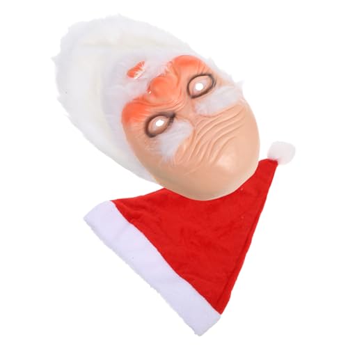 NIYANGLE Realistische Weihnachtsmann Maske aus mit Roter Mütze und Weißem Schnurrbart Vollständige Gesichtsbedeckung für Erwachsene Weiche Atmungsaktive Weihnachtskostüm Accessoires für NIYANGLE Realistische Weihnachtsmann Maske aus mit Roter Mütze und Weißem Schnurrbart Vollständige Gesichtsbedeckung für Erwachsene Weiche Atmungsaktive Weihnachtskostüm Accessoires für von NIYANGLE