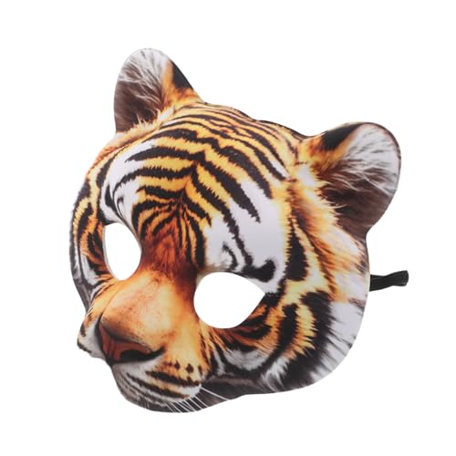 NIYANGLE Simulierte Tigermaske Maskenmaske Tiermaske Für Maskerade Tier Halbgesichtsmaske Tier Karnevalsmasken Maske Für Festivals Tiermaske Für Outdoor Partymaske Eva Orange NIYANGLE Simulierte Tigermaske Maskenmaske Tiermaske Für Maskerade Tier Halbgesichtsmaske Tier Karnevalsmasken Maske Für Festivals Tiermaske Für Outdoor Partymaske Eva Orange von NIYANGLE
