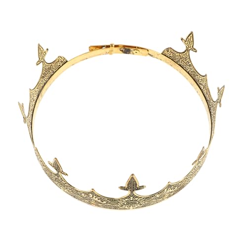 NIYANGLE Vintage Mittelalterliche Königskrone aus Leichtem Legierungsmetall Europäischer Hofstil Königlicher Kopfschmuck für Herren Verstellbar für Fasching Karneval und Geburtstagsfeiern NIYANGLE Vintage Mittelalterliche Königskrone aus Leichtem Legierungsmetall Europäischer Hofstil Königlicher Kopfschmuck für Herren Verstellbar für Fasching Karneval und Geburtstagsfeiern von NIYANGLE