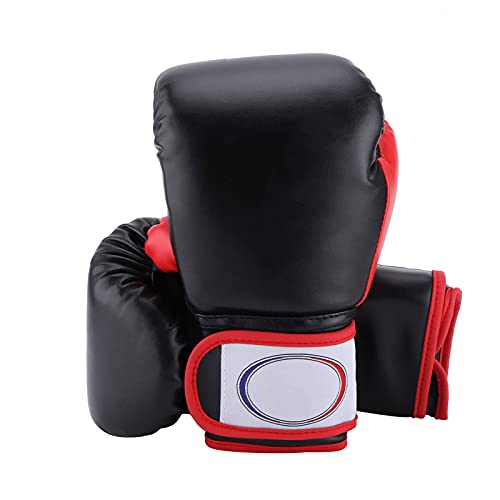 Boxhandschuhe, Training, Sparring- für Jungen und Mädchen, Professionelles PU-Leder, Atmungsaktives Design (Black) von NIZUUONE