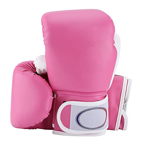 Boxhandschuhe, Training, Sparring- für Jungen und Mädchen, Professionelles PU-Leder, Atmungsaktives Design (PINK) von NIZUUONE