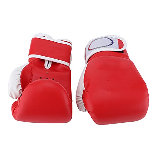 Boxhandschuhe, Training, Sparring- für Jungen und Mädchen, Professionelles PU-Leder, Atmungsaktives Design (Rot) von NIZUUONE