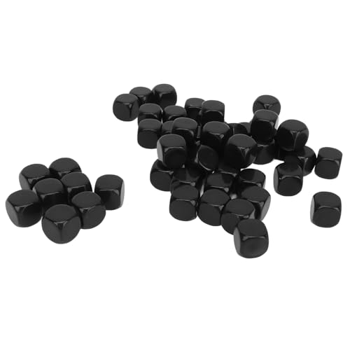 Leere WÜRFEL, DIY-Aufkleber-PÄDAGOGISCHES 50-TEILIGES Set FÜR Mathe-LEHRPARTY (Black) von NIZUUONE