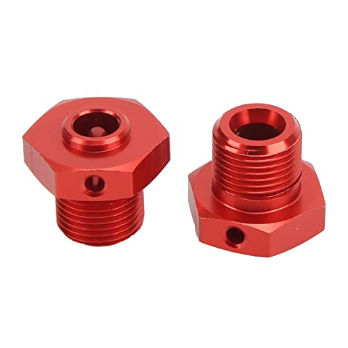 NIZUUONE 17-mm-Aluminium-Rad-SechskantkupplungAluminium-Rad-Sechskant-Antriebsnabenkupplung, 17-mm-Sechskant-Radnaben für ARRMA 18 RC-AutoRadnaben (Rot) von NIZUUONE