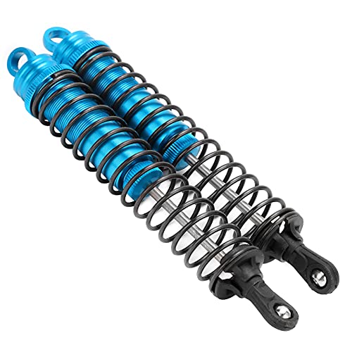 NIZUUONE 2 Stück RC 144 Mm ölgefüllter Verstellbarer StoßDämpfer Dämpfer Metall Hochwertiges Elastisches Feder-Upgrade-Zubehör für HSP HPI AXIAL 1 8 RC-Auto Im Gelände (Blue) von NIZUUONE