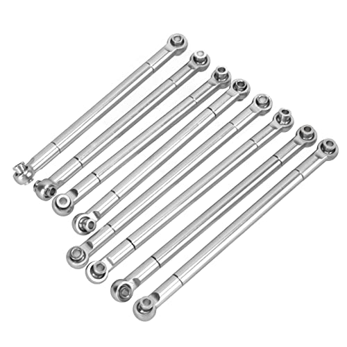 NIZUUONE Metall Spurstange Link Zugstange für MN86 Serie Upgrade RC Auto 8PCS (Silver) von NIZUUONE