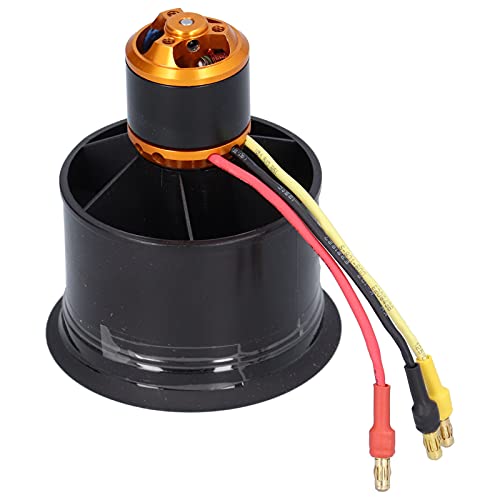 NIZUUONE RC 50 Mm Elektrischer Impeller 12 Flügel mit Bürstenlosem Motor für RC-Flugzeuge Schwarz QF2611 50 Mm (4600 kV im Uhrzeigersinn) von NIZUUONE