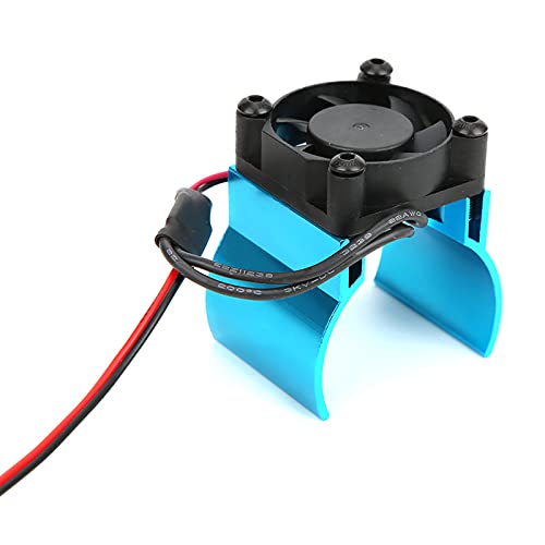 NIZUUONE Rc-Motor-Kühlkörper mit Lüfter, Hohe Geschwindigkeitsableitung, Rc-Lüfter für 4 1 10 Rc-Auto (Blue) von NIZUUONE