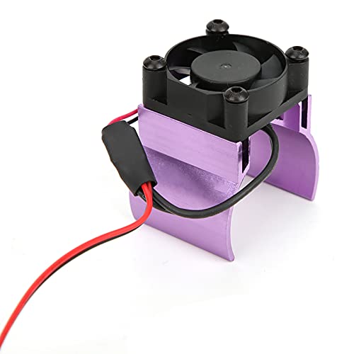 NIZUUONE Rc-Motor-Kühlkörper mit Lüfter, Hohe Geschwindigkeitsableitung, Rc-Lüfter für 4 1 10 Rc-Auto (Purple) von NIZUUONE