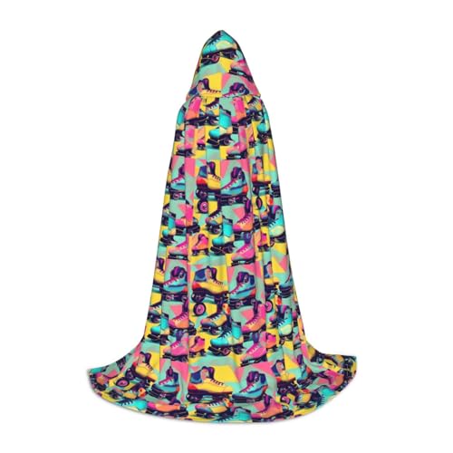 NImongt Retro-Rollschuhe, farbenfroher Druck, Teenager, Kinder und Erwachsene, Kapuzenumhang, Zauberer, Gothic, Robe, Karneval, Halloween, Cosplay NImongt Retro-Rollschuhe, farbenfroher Druck, Teenager, Kinder und Erwachsene, Kapuzenumhang, Zauberer, Gothic, Robe, Karneval, Halloween, Cosplay von NImongt