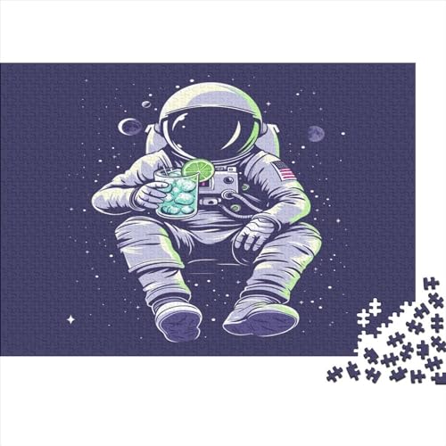 Astronaut Puzzlespiel 1000 Teile Jigsaw Puzzle 1000 Puzzle FüR Erwachsene Kinder Senioren Erwachsenen Puzzlespiel Puzzel 1000pcs (75x50cm) von NJOFERDIN