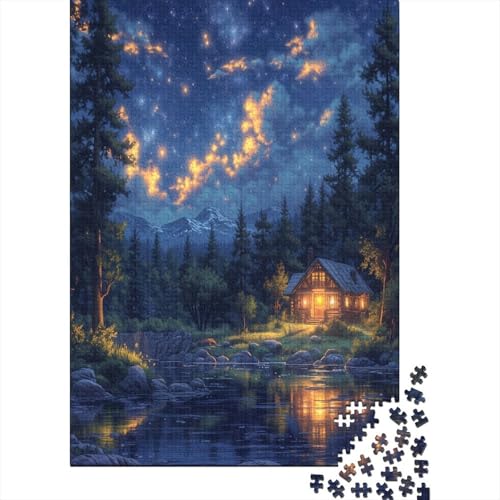 Berghütte Puzzle 1000 Teile Für Erwachsene Und Kinder Ab 14 Jahrenfür Stressabbauer Puzzlespiel Erwachsenen Puzzlespiel Puzzel 1000pcs (75x50cm) von NJOFERDIN