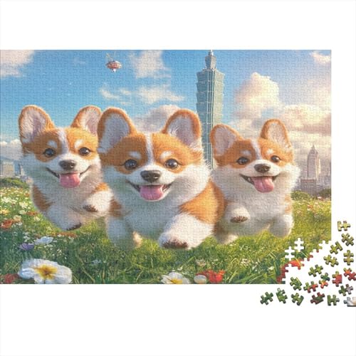 Corgi Puzzle 1000 Teile Puzzle Für Erwachsene Und Kinder Ab 14 Jahren Puzzel 1000pcs (75x50cm) von NJOFERDIN