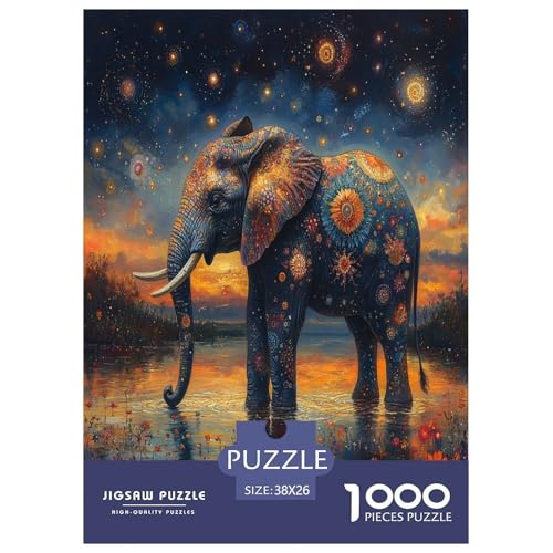 Elefanten Puzzle 1000 Teile Schwer Puzzle Spielzeug Pädagogisches Spiel Impossible Herausforderungsspielzeug Für Erwachsene Kinder 38x26cm/1000pcs Elefanten Puzzle 1000 Teile Schwer Puzzle Spielzeug Pädagogisches Spiel Impossible Herausforderungsspielzeug Für Erwachsene Kinder 38x26cm/1000pcs von NJOFERDIN