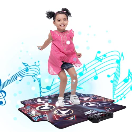 NK Tanzmatte Kinder +5 Jahre und Erwachsene mit Bluetooth 5.0 - Spielzeug musikmatte 7 Spielmodi, Geburtstags, rutschfeste Basis und Lautsprecher Einstellbarer Lautstärke (100x89cm) von NK