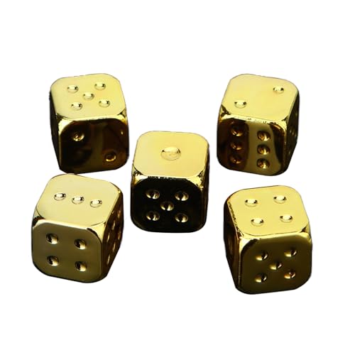 Solid Brass Pair Dice Antique Finish 6 Side Dice Vintage Decor 5pcs Antique Metal Brass 6 Side Dice Square Corner Dice Alloy Dice Solid Metal Dice Set von NKNLKS