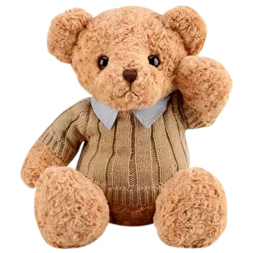 Ted-dybär Kuscheltier,Ted-dybär Stofftier Plüschtie , groß 12inch Bär Plüschtier，Süßes Bär Stofftier Spielzeug Kissen Bär Puppe Geschenk,Flauschiges Stofftier zum Spielen, Sammeln & Kuscheln - Braun von NKVCMBA