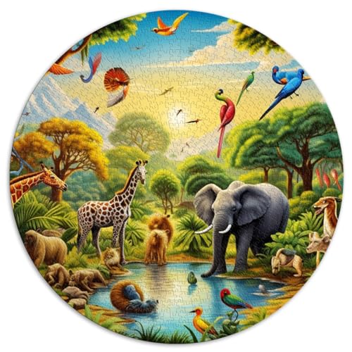 Afrikanische Tiere Puzzles für Erwachsene Kinder 1000 Teile Puzzle für Erwachsene Papppuzzle Puzzles für Erwachsene Geschenke Weihnachtsgeburtstagsgeschenke 26,57 x 26,57 Zoll von NLEZIZ