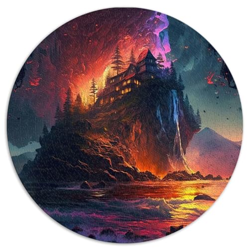 Familienpuzzles als Geschenk, 1000-teiliges Puzzle für Erwachsene Kinder, Fantasy-Landschaft, Karton, Puzzles für Erwachsene, Geschenke für Familienaktivitäten, 26,57 x 26,57 Zoll von NLEZIZ