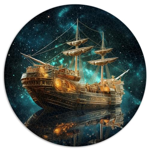 Puzzle für Erwachsene, 1000-teiliges Puzzlespiel, Fantasy-Schiff, Papppuzzles für Erwachsene und Kinder ab 10 Jahren. Anspruchsvolles, schwieriges Puzzle, 67,5 x 67,5 cm von NLEZIZ