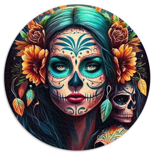 Puzzles für Fiesta de los Muertos, Puzzle für Erwachsene, 1000 Teile, recycelter Karton für Erwachsene, 1000 Teile Puzzle für Erwachsene und Familien, 26,57 x 26,57 Zoll von NLEZIZ