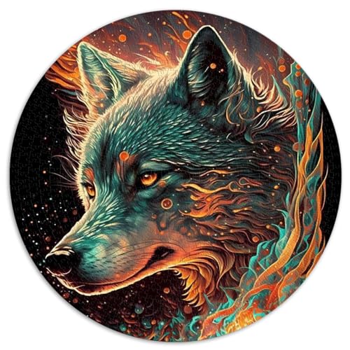 Schwieriges schweres Puzzle mit Wolf-Motiv, 1000 Teile, für Erwachsene, Kinder, Jungen, Mädchen, Geschenk, Stressabbau, schwierige Herausforderung, 26,57 x 26,57 Zoll von NLEZIZ