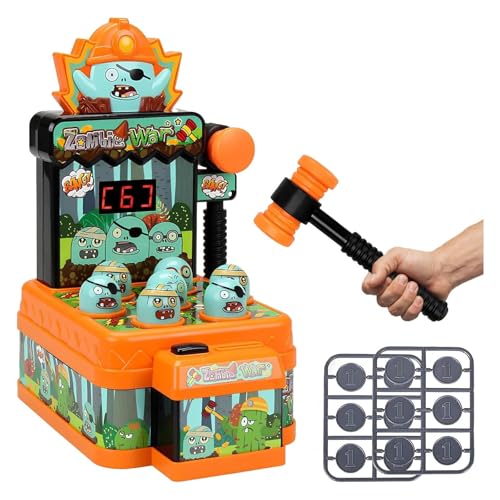 NMM Kinder Hammerspiel Zombie War – Elektronisches Flipper-Automat-Spielzeug mit 2 Hämmer für Jungen & Mädchen ab 3 Jahren | Sicheres, Interaktives Hand-Auge-Koordinationsspiel NMM Kinder Hammerspiel Zombie War – Elektronisches Flipper-Automat-Spielzeug mit 2 Hämmer für Jungen & Mädchen ab 3 Jahren | Sicheres, Interaktives Hand-Auge-Koordinationsspiel von NMM