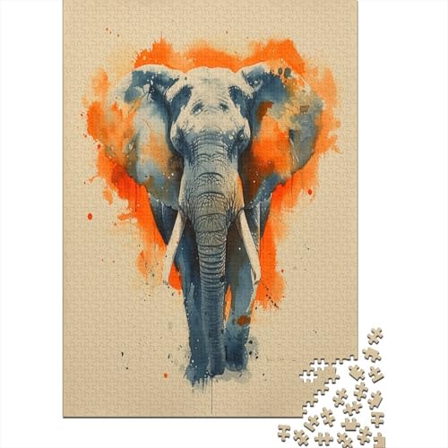 Elefant Puzzle 1000 Teile Für Erwachsene Und Kinder Ab 14 Jahrenfür Stressabbauer Puzzlespiel Erwachsenen Puzzlespiel Puzzel 1000pcs (75x50cm) von NMOTARVIN