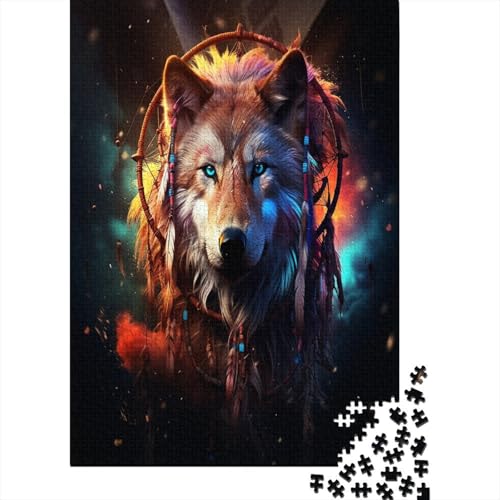 Wolf Puzzle 1000 Teile, Erwachsene, Klassische Puzzle, Impossible Puzzle,GesKükenlichkeitsspiel Für Die Ganze Familie Erwachsenenpuzzle Ab 14 Jahren Puzzel 1000pcs (75x50cm) von NMOTARVIN