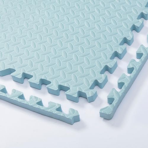 2.5 cm Dicke Schaumstoff-Bodenfliesen Mit Rand Für Kinderzimmer, Spielmatte, Weiche Schaumstoffmatten, Ineinander Greifende Puzzlematten, Schaumstoffteppich(Light Blue,36PCS) von NMVAWIPT