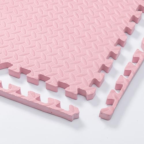 2.5 cm Dicke Schaumstoff-Bodenfliesen Mit Rand Für Kinderzimmer, Spielmatte, Weiche Schaumstoffmatten, Ineinander Greifende Puzzlematten, Schaumstoffteppich(Pink,36PCS) von NMVAWIPT