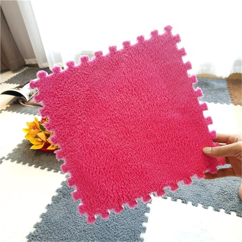 Interlocking Eva Foam Mats with Border, 30 * 30 * 1cm Puzzle Play Mats, Puzzle Rug, Baby Play Mat, Children's Eco Crawling Mat, Extra Thick Baby Foam Mat, Children's Rug(Pink,9PCS) von NMVAWIPT