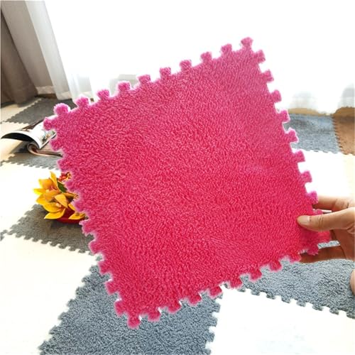 Interlocking Eva Foam Mats with Border, Puzzle Play Mats, Puzzle Rug, Baby Play Mat, Children's Eco Crawling Mat, Extra Thick Baby Foam Mat, Children's Rug(Pink,24PCS) von NMVAWIPT