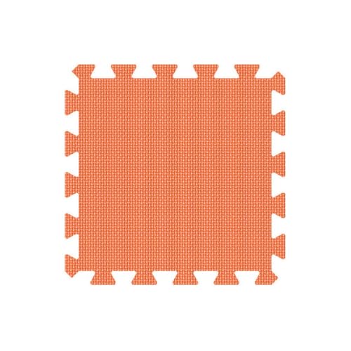 Weiche Eva -Schaummatten, Baby Kinder Spielen Matten -Puzzle -Matten, Flächen Teppichmatten, 30 X 30 X 1 cm Ineinandergreifender Schaumteppich(Orange,9PCS) von NMVAWIPT