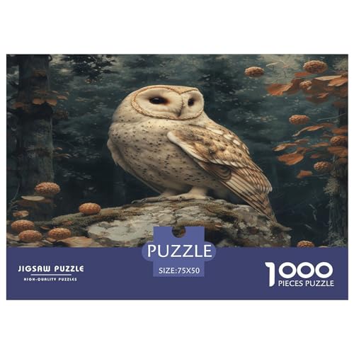 White Eule Puzzle 1000 Teile Erwachsener Kniffel Spaß Für Die Ganze Familie - Abwechslungsreiche 1000 Puzzleteilige Motive Puzzlespiel Erwachsene, Puzzel 1000pcs (75x50cm) von NNAWFJXG