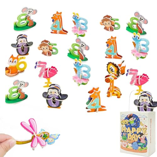 2024 Educational 3D Cartoon Puzzle, 25Pcs 3D Cartoon Puzzle for Kids, 3D Cartoon Puzzles-3D Puzzle, 3D Puzzle for Kids Toys, Gifts for Boys & Girls (D-25Pcs) von NNBWLMAEE