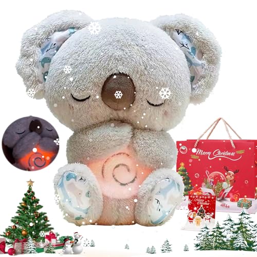 NNBWLMAEE Evora Relief Koala for Adults, Anxiety Relief Koala, The Relief Koala, The Relief Koala Anxiety, Anxiety Relief Bear with Sensory Details Music Lights & Rhythmic Breathing Motion (Grey) von NNBWLMAEE