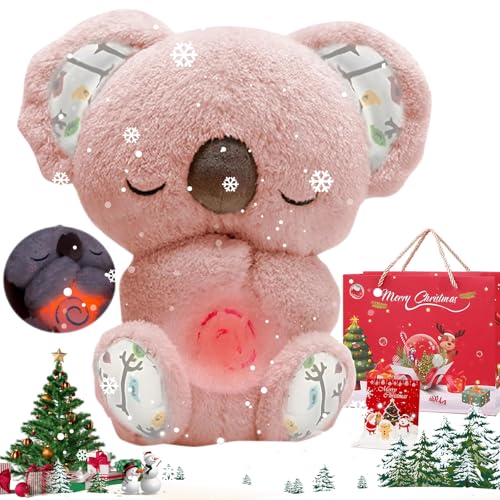 NNBWLMAEE Evora Relief Koala for Adults, Anxiety Relief Koala, The Relief Koala, The Relief Koala Anxiety, Anxiety Relief Bear with Sensory Details Music Lights & Rhythmic Breathing Motion (Pink) von NNBWLMAEE