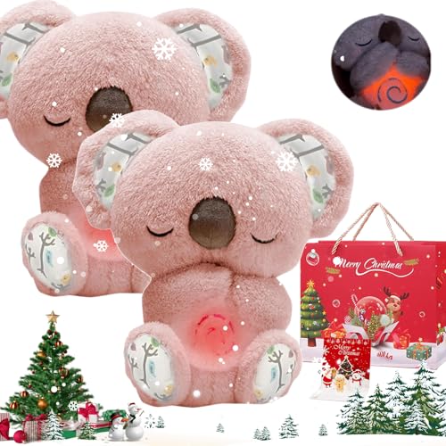 NNBWLMAEE Evora Relief Koala for Adults, Anxiety Relief Koala, The Relief Koala, The Relief Koala Anxiety, Anxiety Relief Bear with Sensory Details Music Lights & Rhythmic Breathing Motion (Pink-2) von NNBWLMAEE