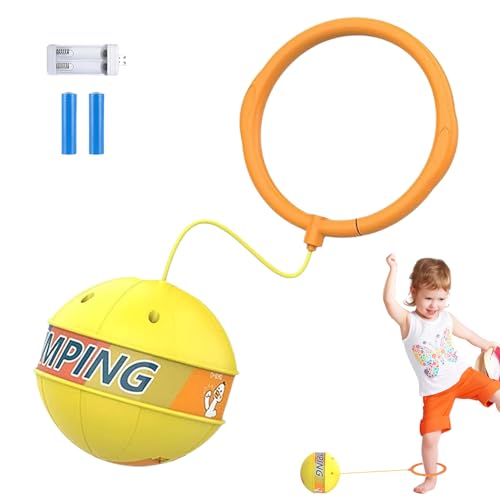 NNBWLMAEE Glowing Bouncing Ball, Sports Swing Ball, Ankle Skipping Toy with Bouncy Ball, Flashing Jump Ring Glowing Jumping Ball for Children & Adults Over 3 Years Old (A) von NNBWLMAEE